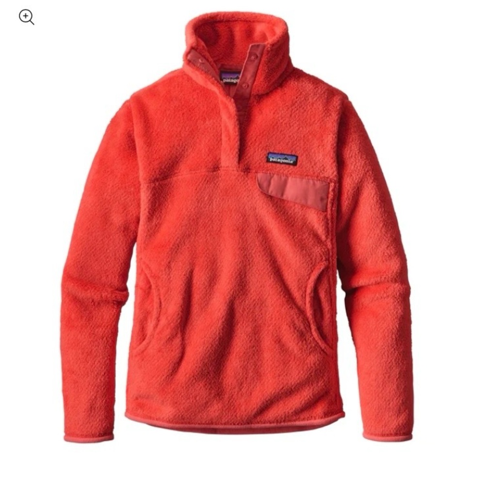 NWOT Patagonia Orange Snap-T® Pullover Doubled Fleece Sweatshirt Size S